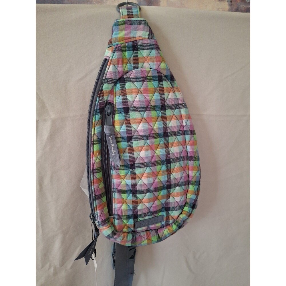 VERA BRADLEY Sling Backpack Plaid Multicolor